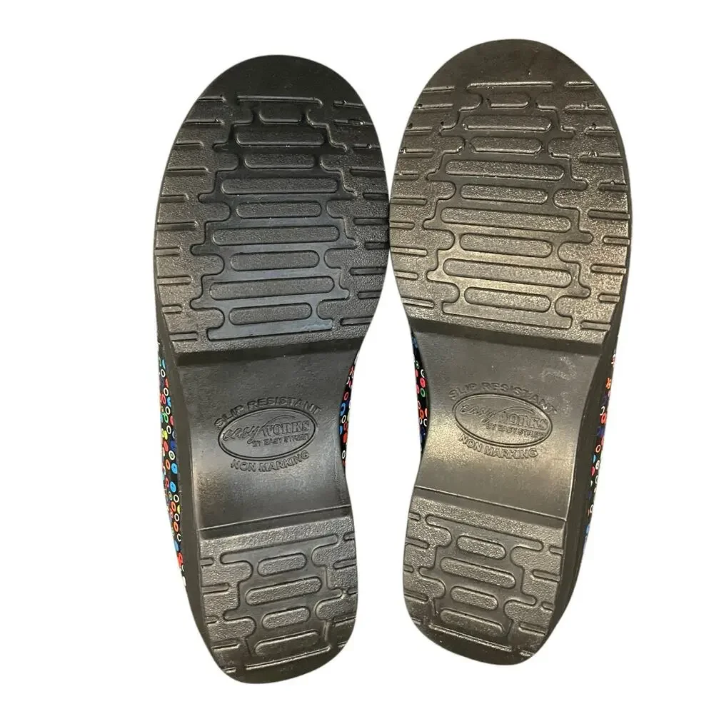 NWT Easy Street Easy Works Tiffany Women’s Clogs Slip Resistant Polka Dot 10W
